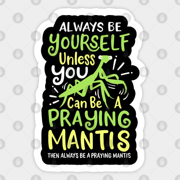 Praying Mantis Sticker by maxdax